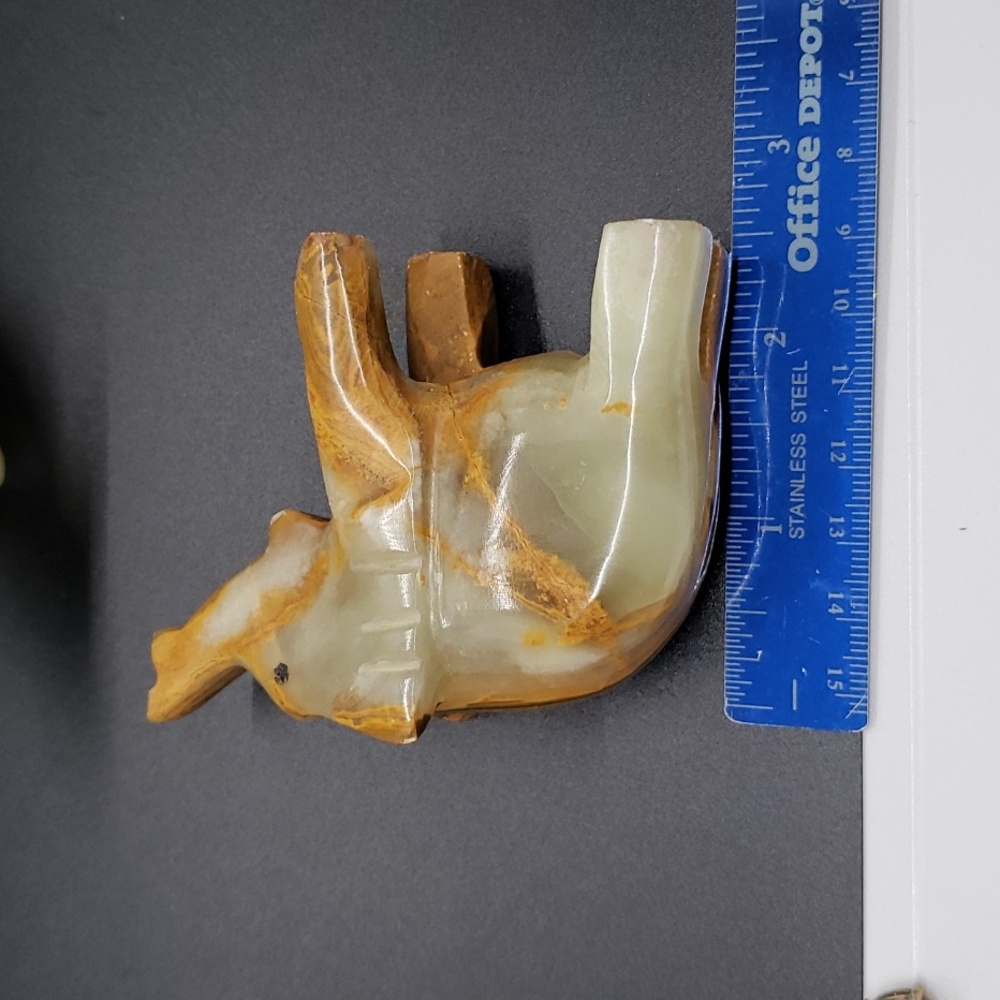 Vintage Hand Carved Onyx Elephant Figurines - Picture 4 of 7